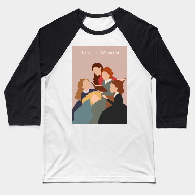 Little Women by Louisa May Alcott Baseball T-Shirt by booksnbobs